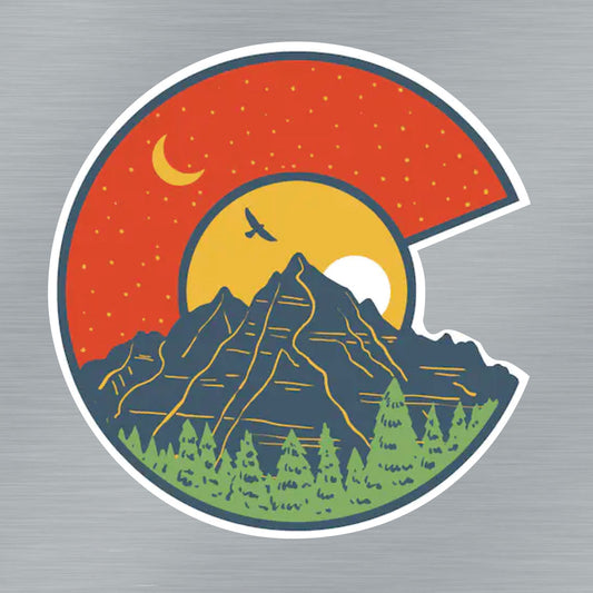 The "C" Mountain  Sticker