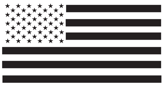 Matte Black American Flag