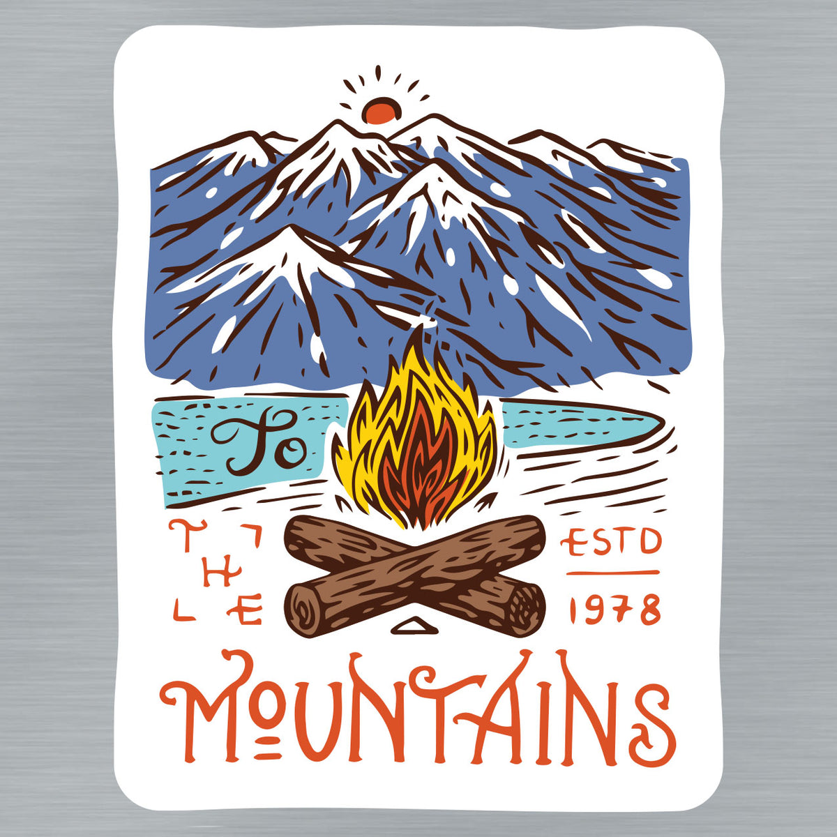 To the Mountains Sticker